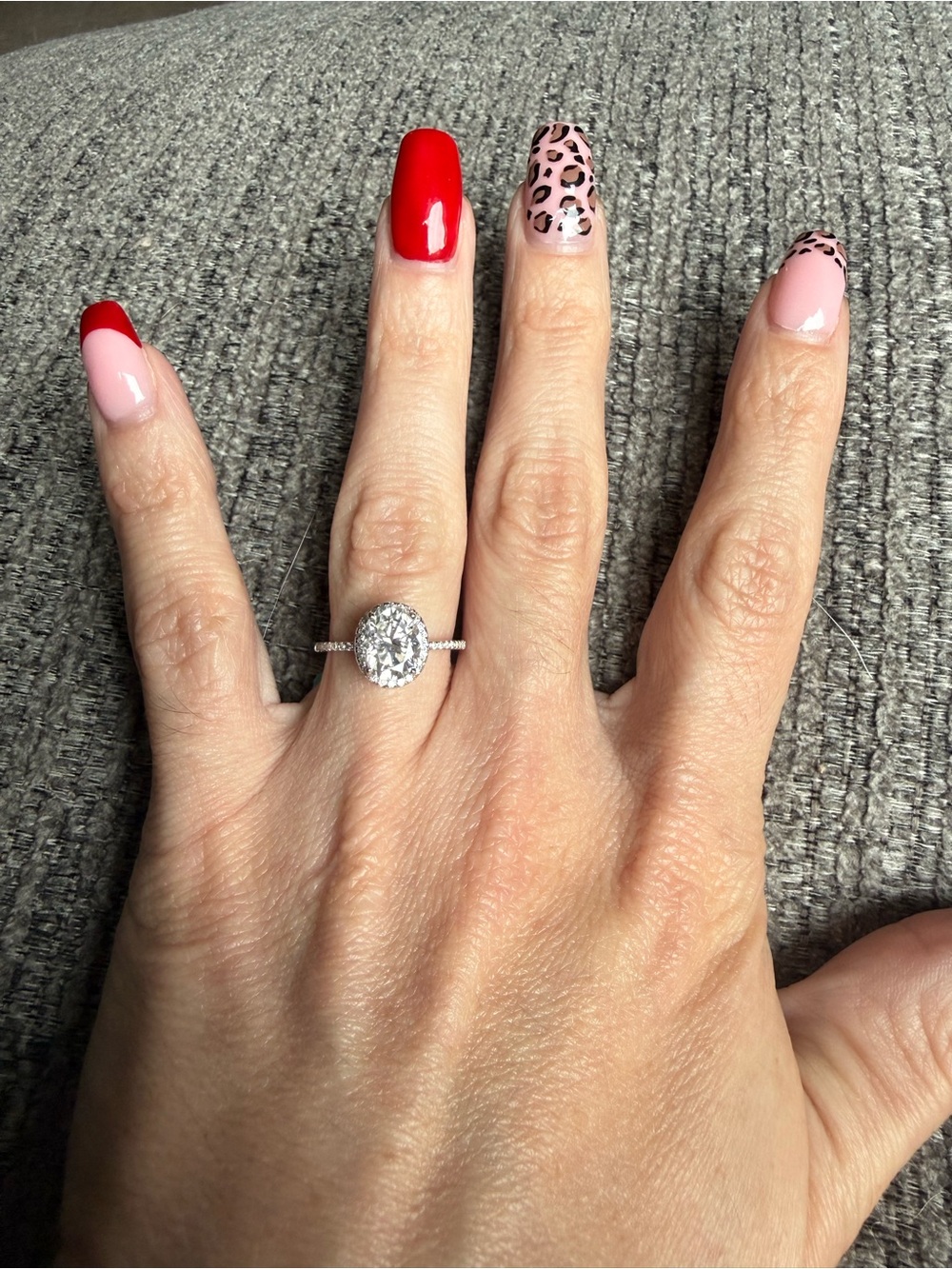 Elegant Oval Halo Moissanite Engagement Ring in 925 Silver